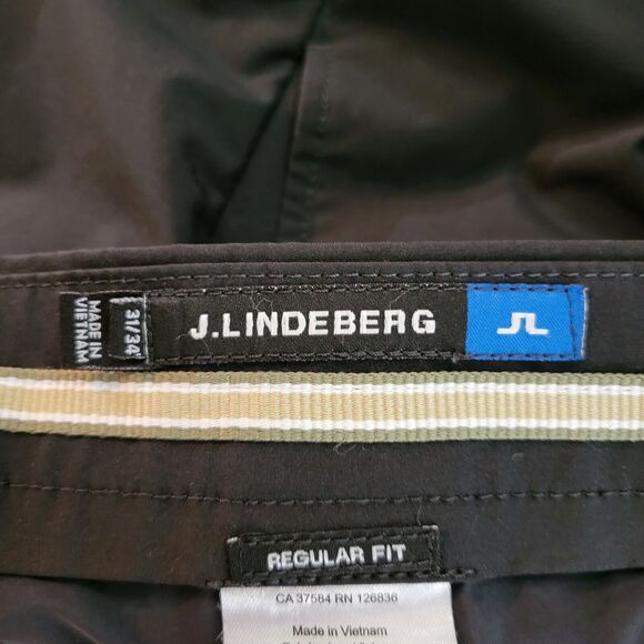 J Lindeberg Ellott Golf Pants Mens 31x34 Regular Fit Black Micro Stretch Perform - Picture 10 of 11